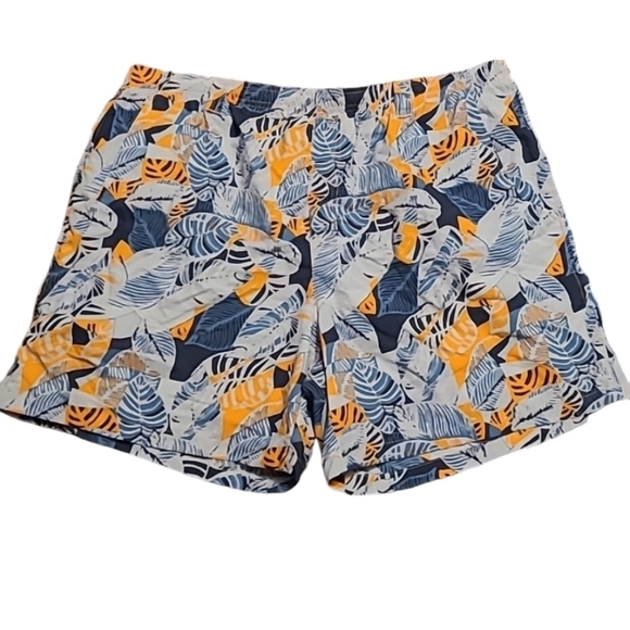 Columbia sz XL swim trunks 6 inch inseam blue orange SW23 - Picture 1 of 5
